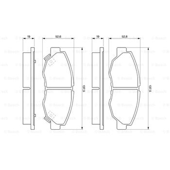 pastillas de freno coche - (BP575) Pastilla de freno BOSCH 0986461124