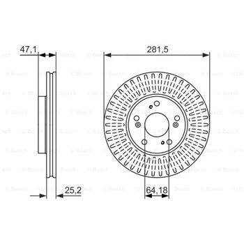 discos de freno coche - (BD1611) Disco de freno BOSCH 0986479781