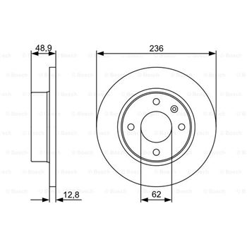 discos de freno coche - (BD1349) Disco de freno BOSCH 0986479491