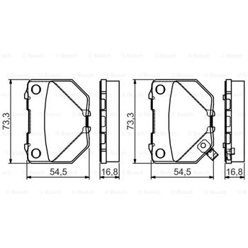 pastillas de freno coche - (BP1472) Pastilla de freno BOSCH 0986495137