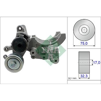 rodillo tensor correa nervada - Brazo tensor, correa poli V INA 534 0452 10