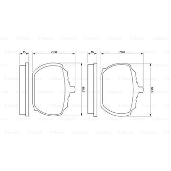 pastillas de freno coche - (BP640) Pastilla de freno BOSCH 0986463641