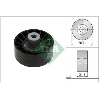 rodillo inversor guia correa nervada - Polea inversión/guía, correa poli V INA 532 0776 10