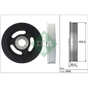 polea - Polea, cigüeñal INA 544 0104 10