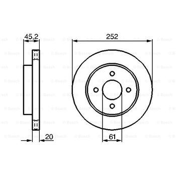 discos de freno coche - (BD1104) Disco de freno BOSCH 0986479238