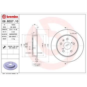 discos de freno coche - Disco de freno BREMBO 08B55710