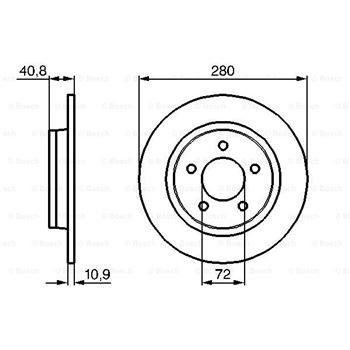 discos de freno coche - (BD1055) Disco de freno BOSCH 0986479181