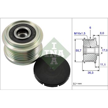 piezas sistema electrico - Rueda libre alternador INA 535 0160 10