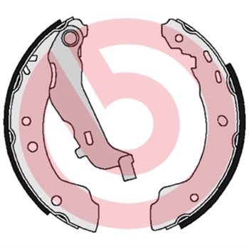 forro zapata de freno - Juego de 4 zapatas de freno BREMBO S23572