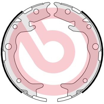 forro zapata de freno - Juego de 4 zapatas de freno BREMBO S28516