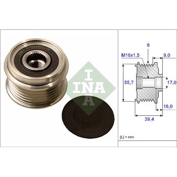 piezas sistema electrico - Rueda libre alternador INA 535 0060 10