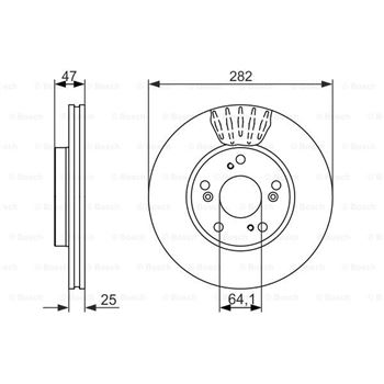 discos de freno coche - (BD1523) Disco de freno BOSCH 0986479686