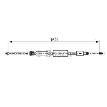 palancas cables frenado - Cable de accionamiento, freno de estacionamiento BOSCH 1987477436