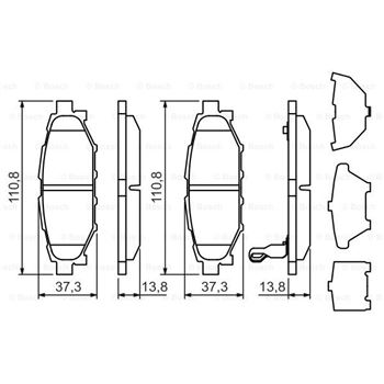 pastillas de freno coche - (BP1366) Pastilla de freno BOSCH 0986494444