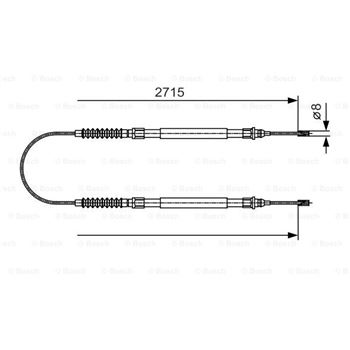 palancas cables frenado - Cable de accionamiento, freno de estacionamiento BOSCH 1987482003