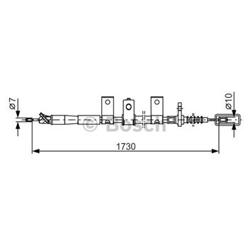 palancas cables frenado - Cable de accionamiento, freno de estacionamiento BOSCH 1987482344