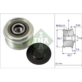 piezas sistema electrico - Rueda libre alternador INA 535 0077 10