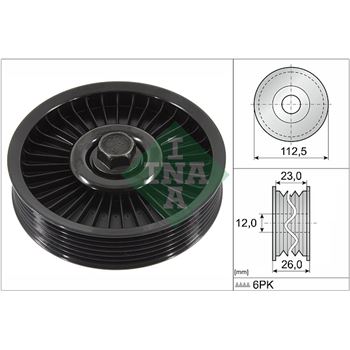 rodillo inversor guia correa nervada - Polea inversión/guía, correa poli V INA 532 0594 10