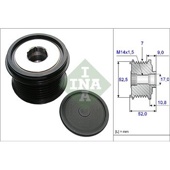 piezas sistema electrico - Rueda libre alternador INA 535 0209 10