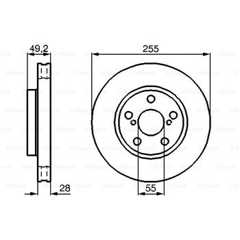 discos de freno coche - (BD758) Disco de freno BOSCH 0986478858