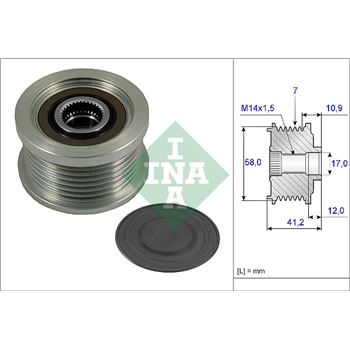 piezas sistema electrico - Rueda libre alternador INA 535 0232 10