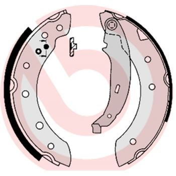 forro zapata de freno - Juego de 4 zapatas de freno BREMBO S61520