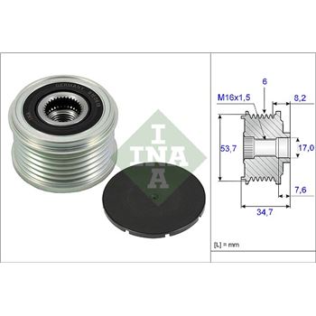 piezas sistema electrico - Rueda libre alternador INA 535 0224 10