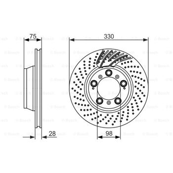 discos de freno coche - (BD1424) Disco de freno BOSCH 0986479581