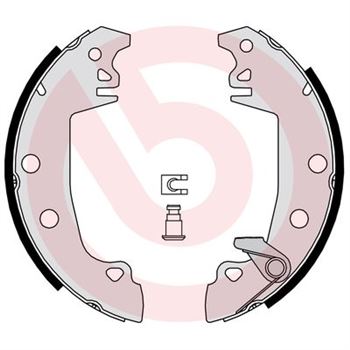forro zapata de freno - Juego de 4 zapatas de freno BREMBO S61537