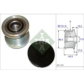 piezas sistema electrico - Rueda libre alternador INA 535 0193 10