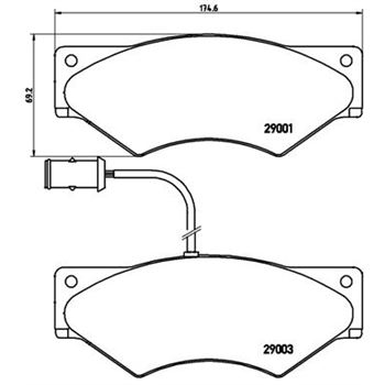pastillas de freno coche - Juego de pastillas de freno BREMBO PA6007