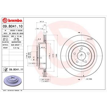 discos de freno coche - Disco de freno BREMBO 09B04110