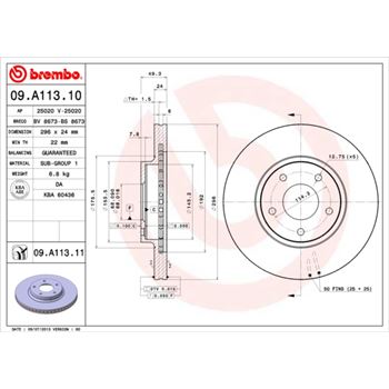 discos de freno coche - Disco de freno BREMBO 09A11310