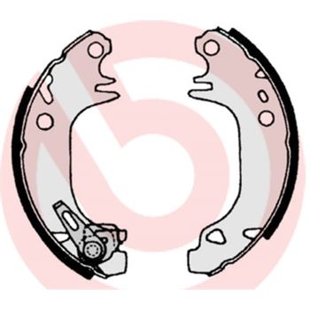 forro zapata de freno - Juego de 4 zapatas de freno BREMBO S61513
