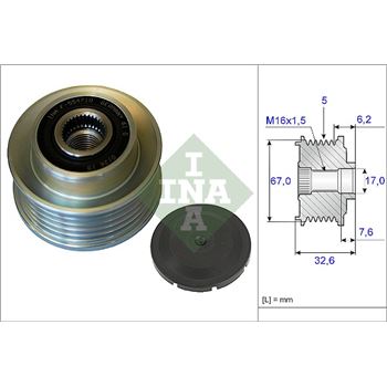 piezas sistema electrico - Rueda libre alternador INA 535 0097 10