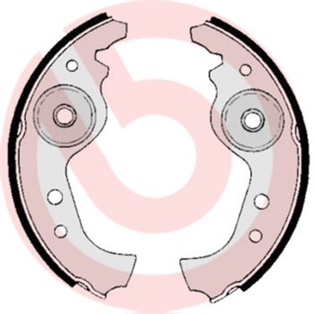 forro zapata de freno - Juego de 4 zapatas de freno BREMBO S23501