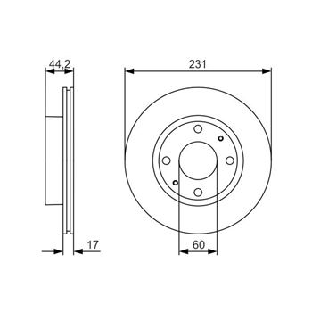 discos de freno coche - (BD1758) Disco de freno BOSCH 0986479R23