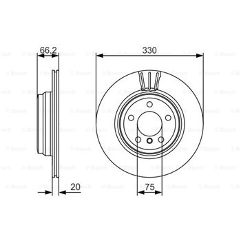 discos de freno coche - (BD1671) Disco de freno BOSCH 0986479622