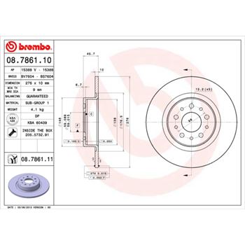 discos de freno coche - Disco de freno BREMBO 08786110