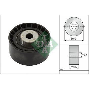 rodillo tensor correa nervada - Polea inversión/guía, correa distribución INA 532 0016 10