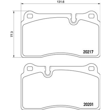 pastillas de freno coche - Juego de pastillas de freno BREMBO P02002