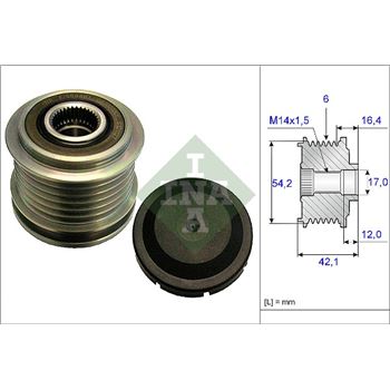 piezas sistema electrico - Rueda libre alternador INA 535 0181 10