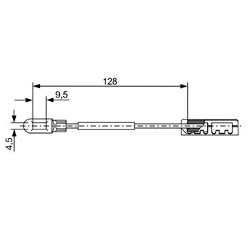 palancas cables frenado - Cable de accionamiento, freno de estacionamiento BOSCH 1987482452