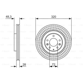 discos de freno coche - (BD1625) Disco de freno BOSCH 0986479795
