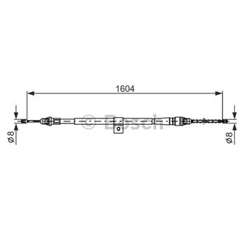 palancas cables frenado - Cable de accionamiento, freno de estacionamiento BOSCH 1987477980