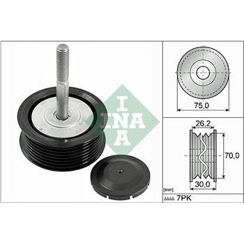 rodillo inversor guia correa nervada - Polea inversión/guía, correa poli V INA 532 0792 10