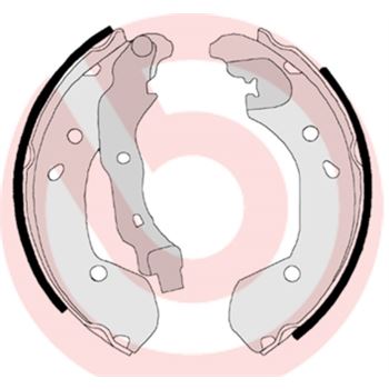 forro zapata de freno - Juego de 4 zapatas de freno BREMBO S56510