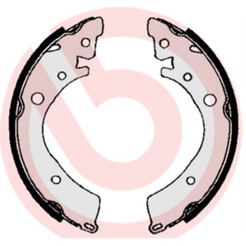 forro zapata de freno - Juego de 4 zapatas de freno BREMBO S28502