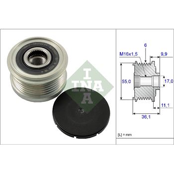 piezas sistema electrico - Rueda libre alternador INA 535 0103 10