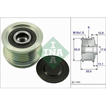 piezas sistema electrico - Rueda libre alternador INA 535 0041 10